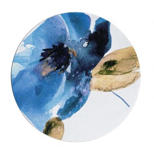 ماوس پد دایره‌ای مدل BLUE FLOWER NU50